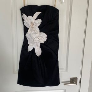 Black Floral Mini Dress